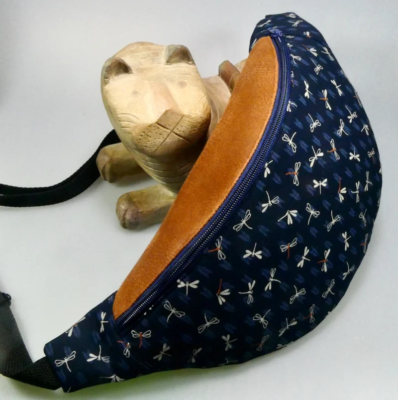 1 sac banane en tissus jacquard ou coton