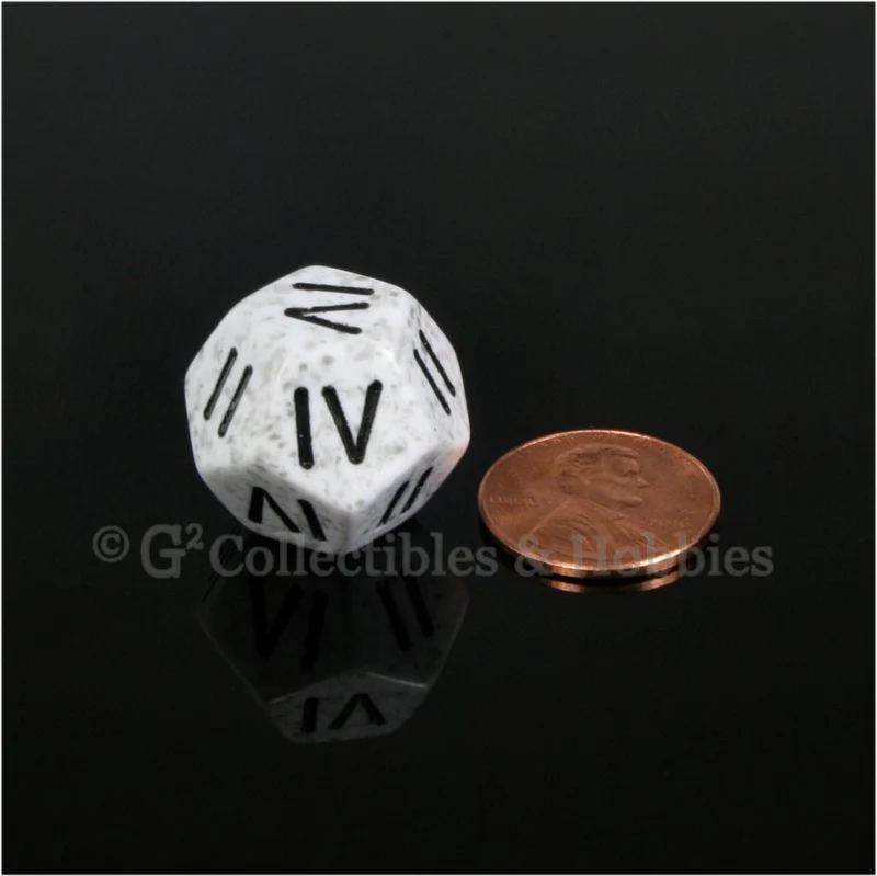 12 Sided Roman Numeral D4 Pair - Arctic Camo