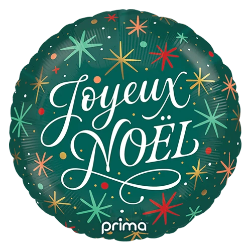 Ballon hélium "Joyeux Noël" - Vert