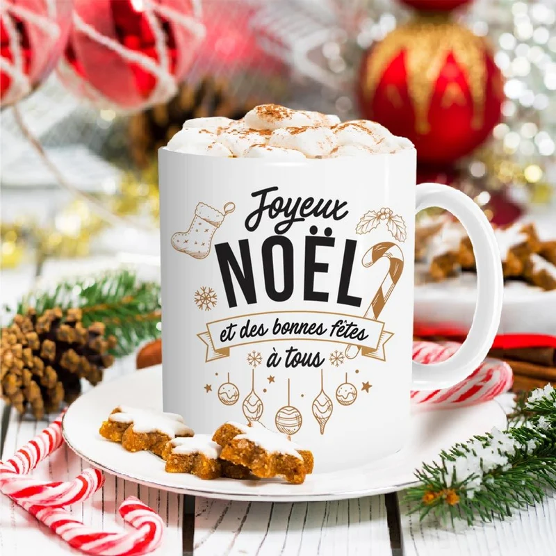 Mug "Joyeux noël et des bonnes fêtes à tous"