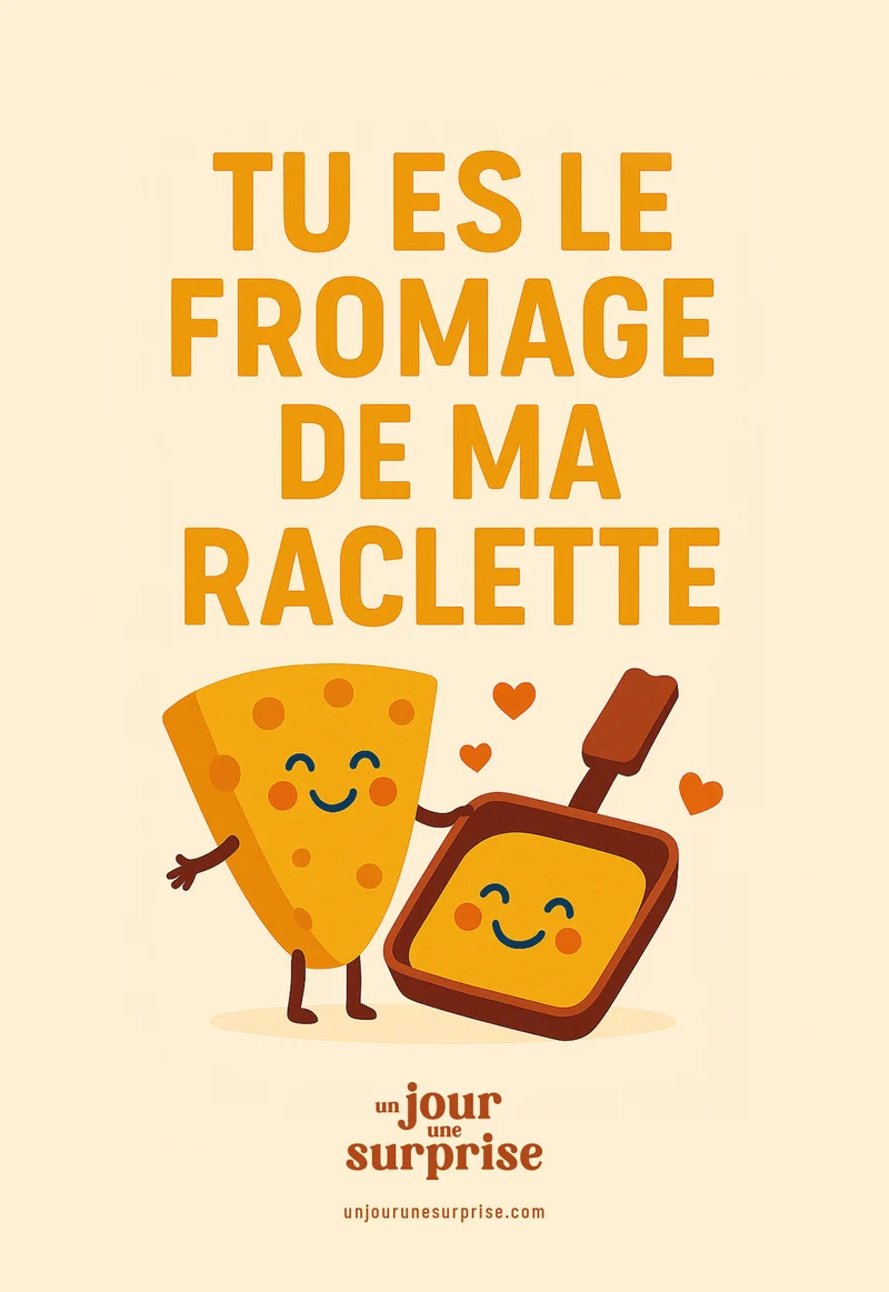 Tu es le fromage de ma raclette
