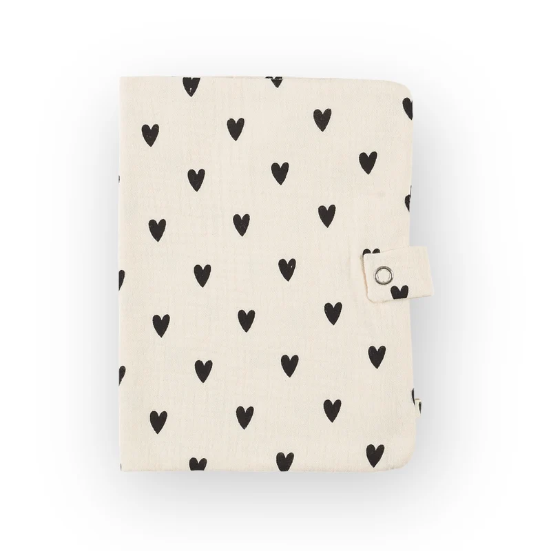 Protège carnet de santé | Coeur écru