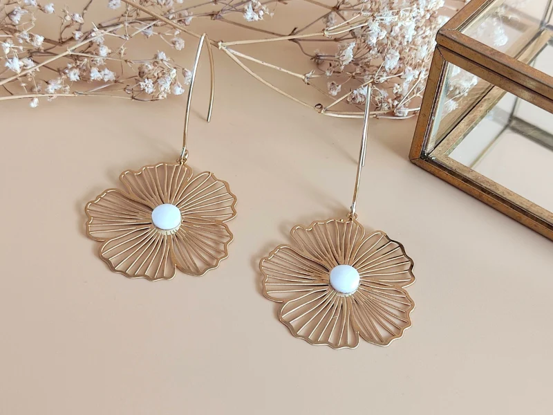 Boucles d'oreilles fleurs La Naturelle
