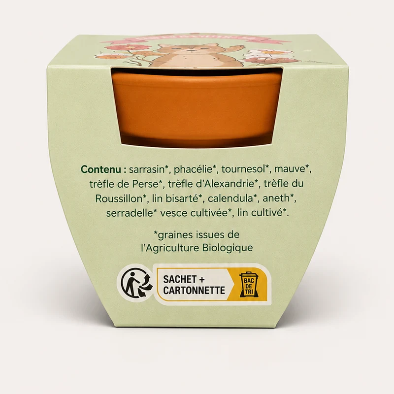 Mini kit de plantation de mélange mellifère "Pour toi" / "Merci"