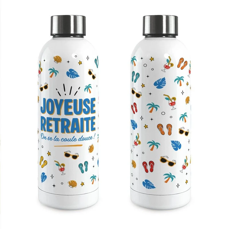 Gourde isotherme "Joyeuse Retraite"