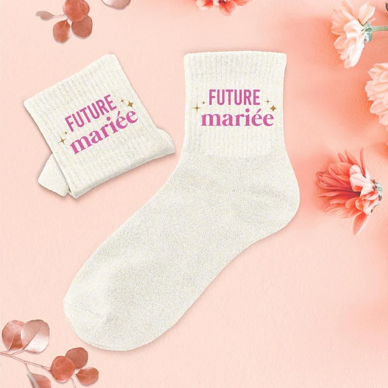 Chaussettes "Future mariée" / Taille unique : 36-42