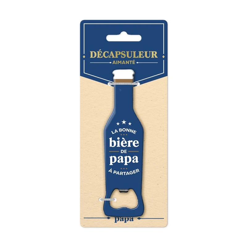Décapsuleur bouteille "La bonne bière de papa à partager"