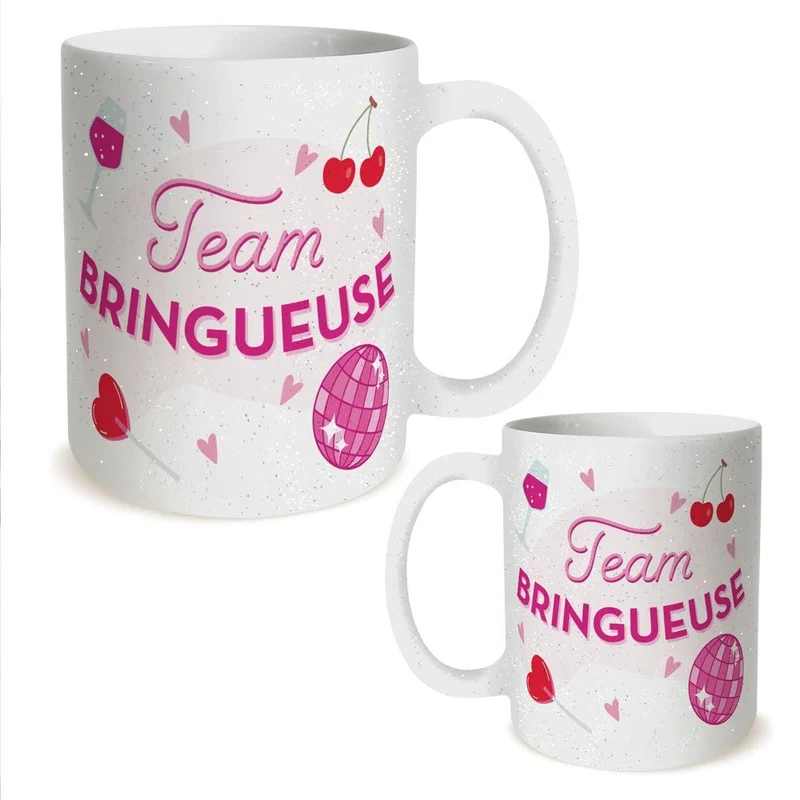 Mug à paillettes "Team Bringueuse"