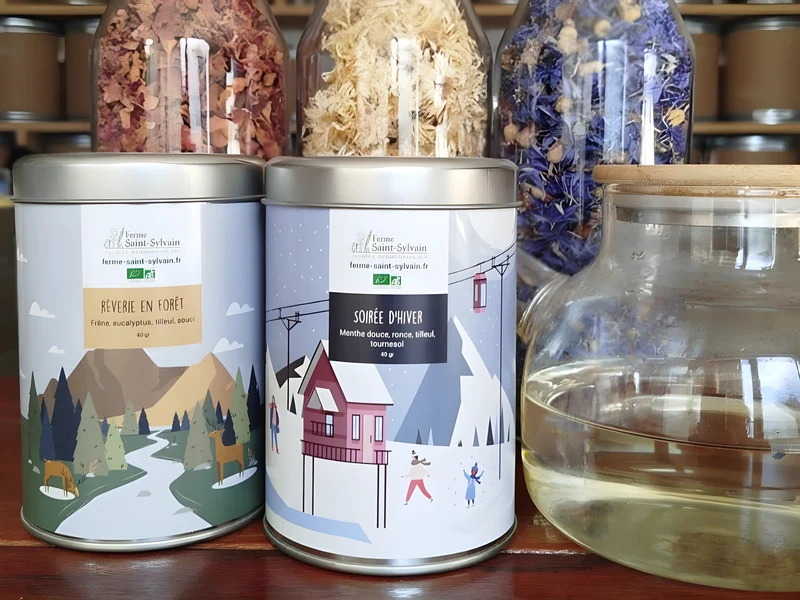 Coffret de 2 tisanes composées bio de 40g "Infusions d'hiver"