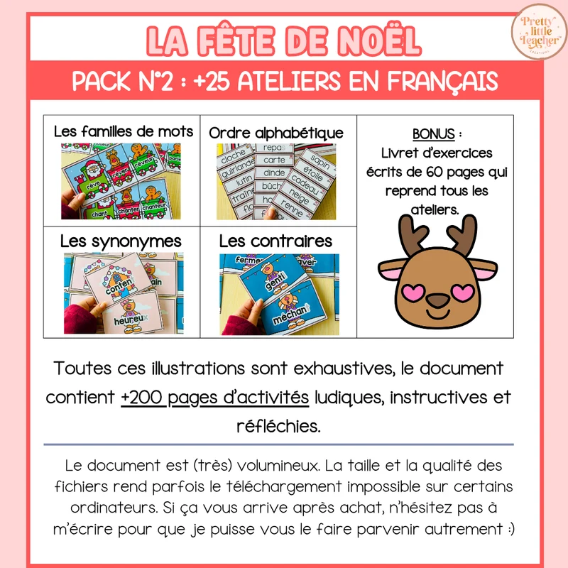 Tous les Packs 2 Français pour toute l'année