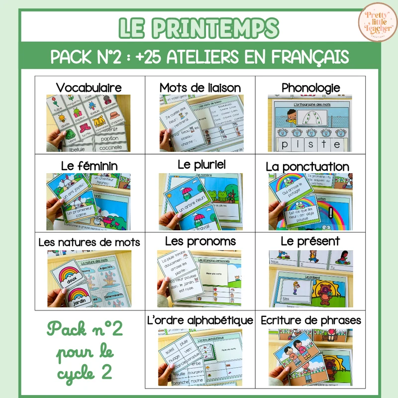 Tous les Packs 2 Français pour toute l'année
