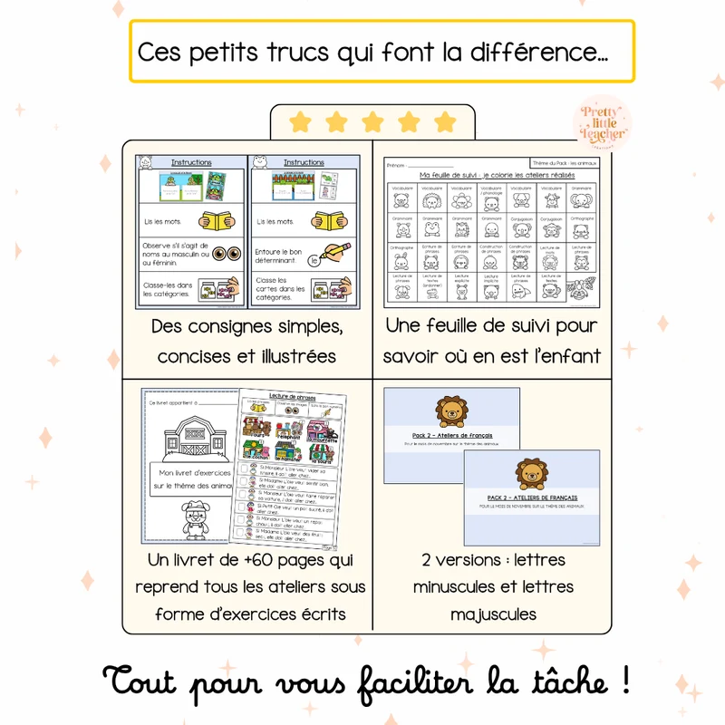 Tous les Packs 2 Français pour toute l'année