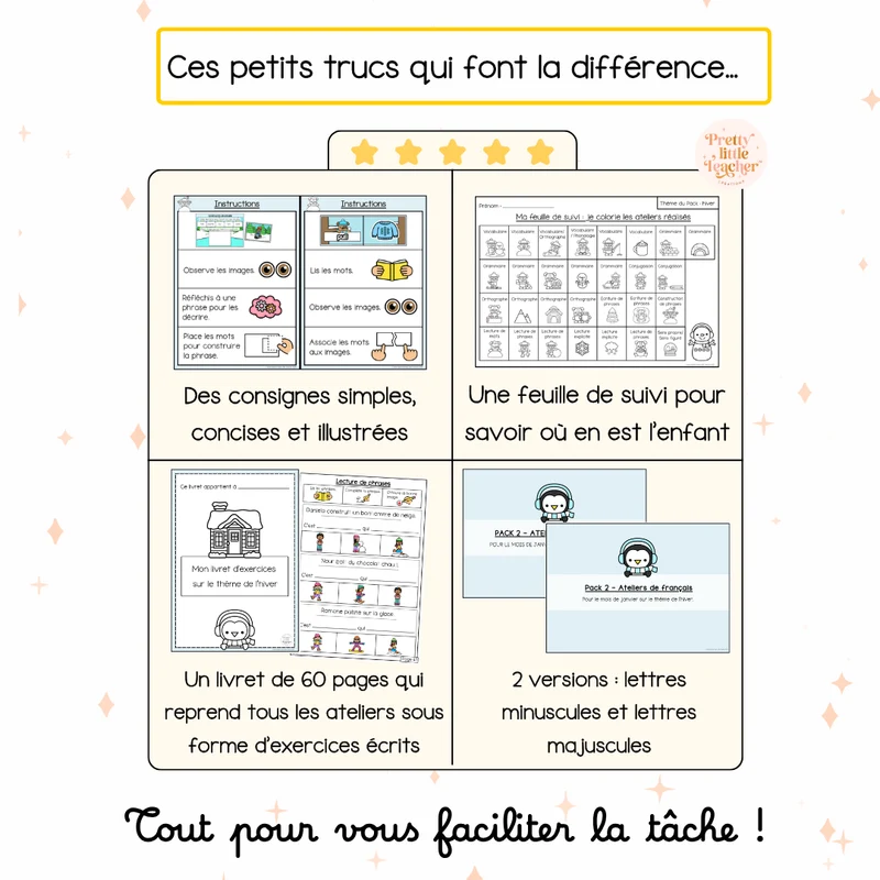 Tous les Packs 2 Français pour toute l'année