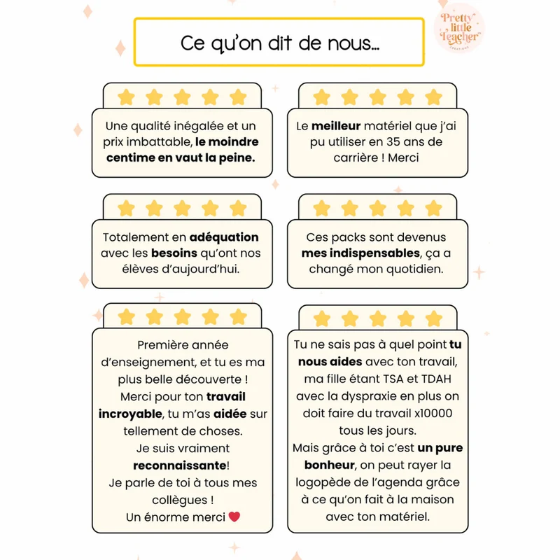Tous les Packs Maternelle pour toute l'année