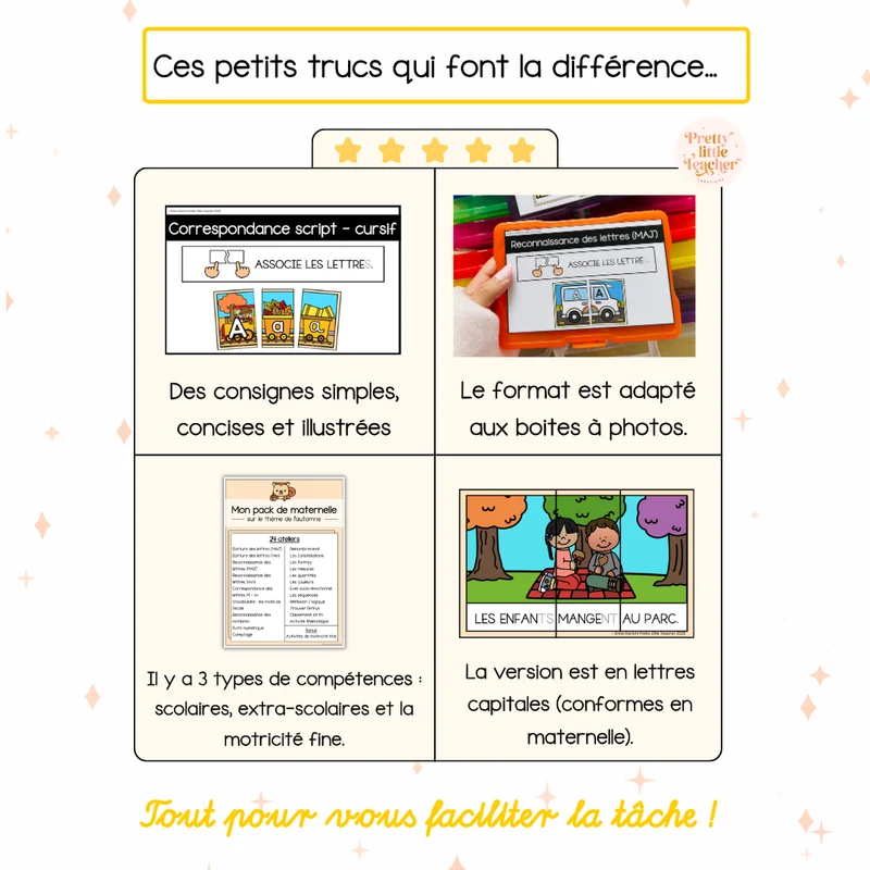 Tous les Packs Maternelle pour toute l'année