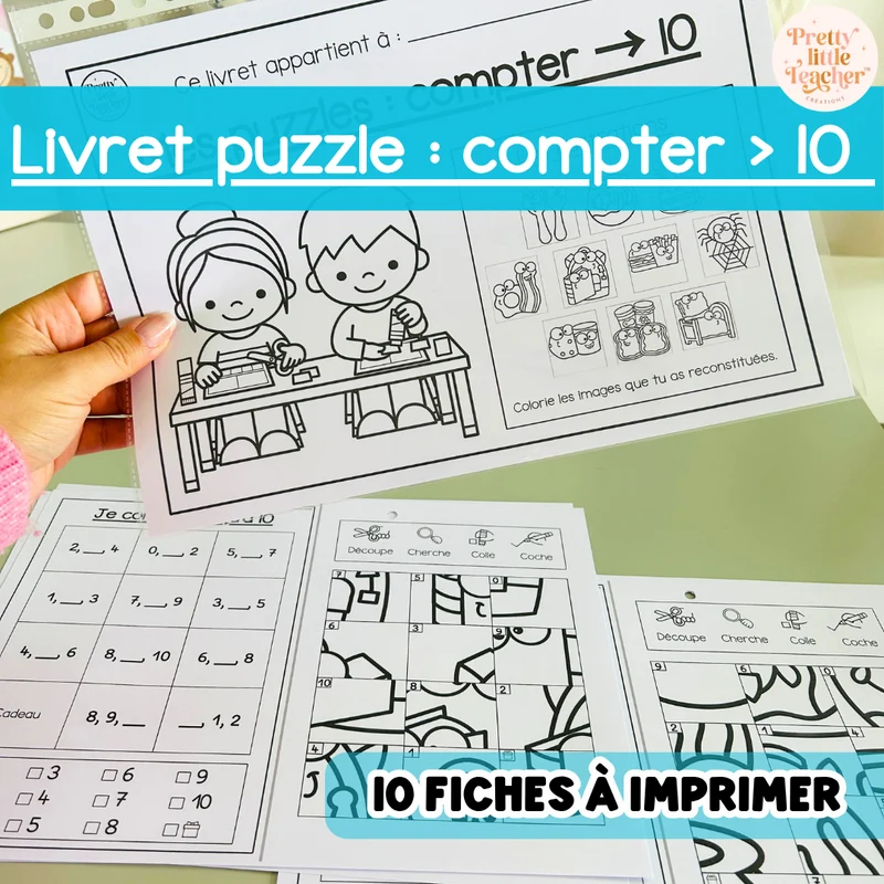 Livret puzzle : compter → 10