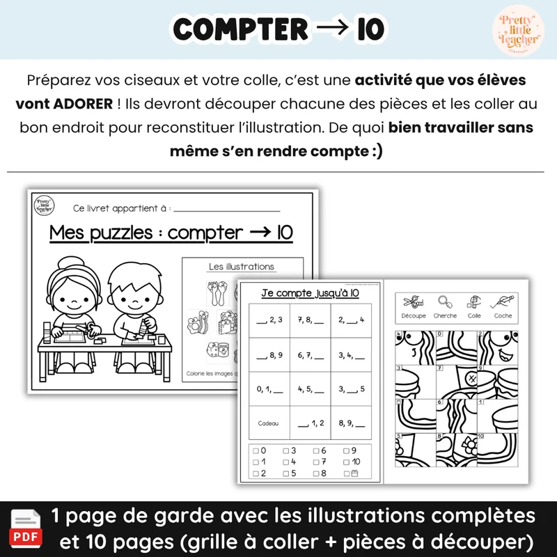 Livret puzzle : compter → 10