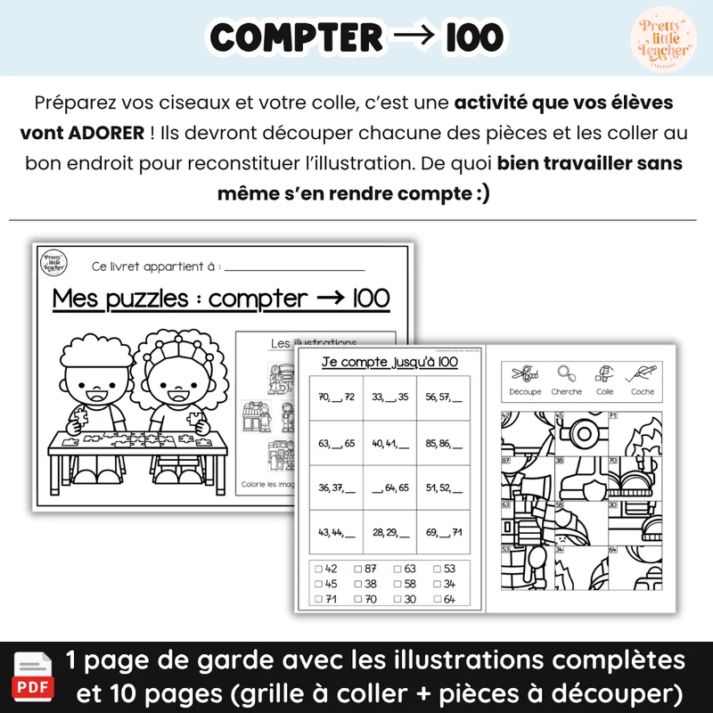 Livret puzzle : compter → 100
