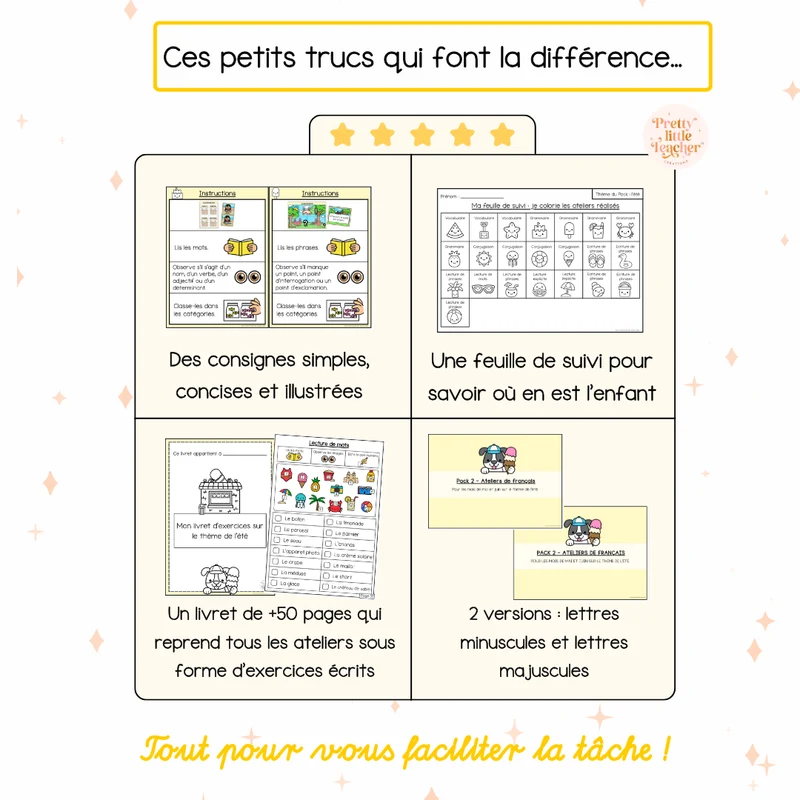 Pack 2 Français sur l'été