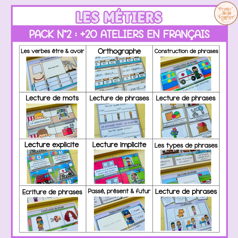 Pack 2 Français sur les métiers