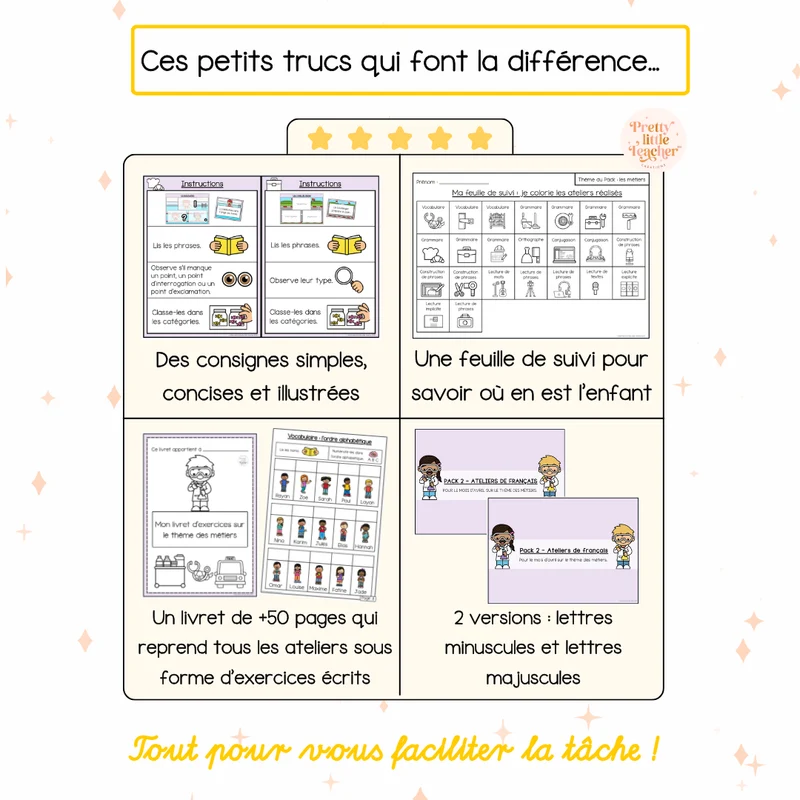 Pack 2 Français sur les métiers