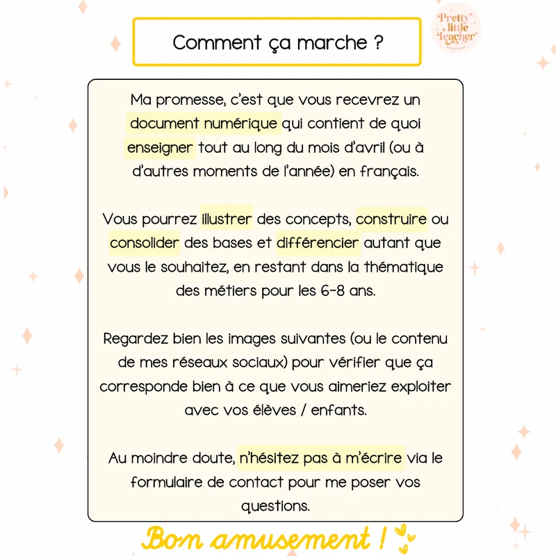 Pack 2 Français sur les métiers