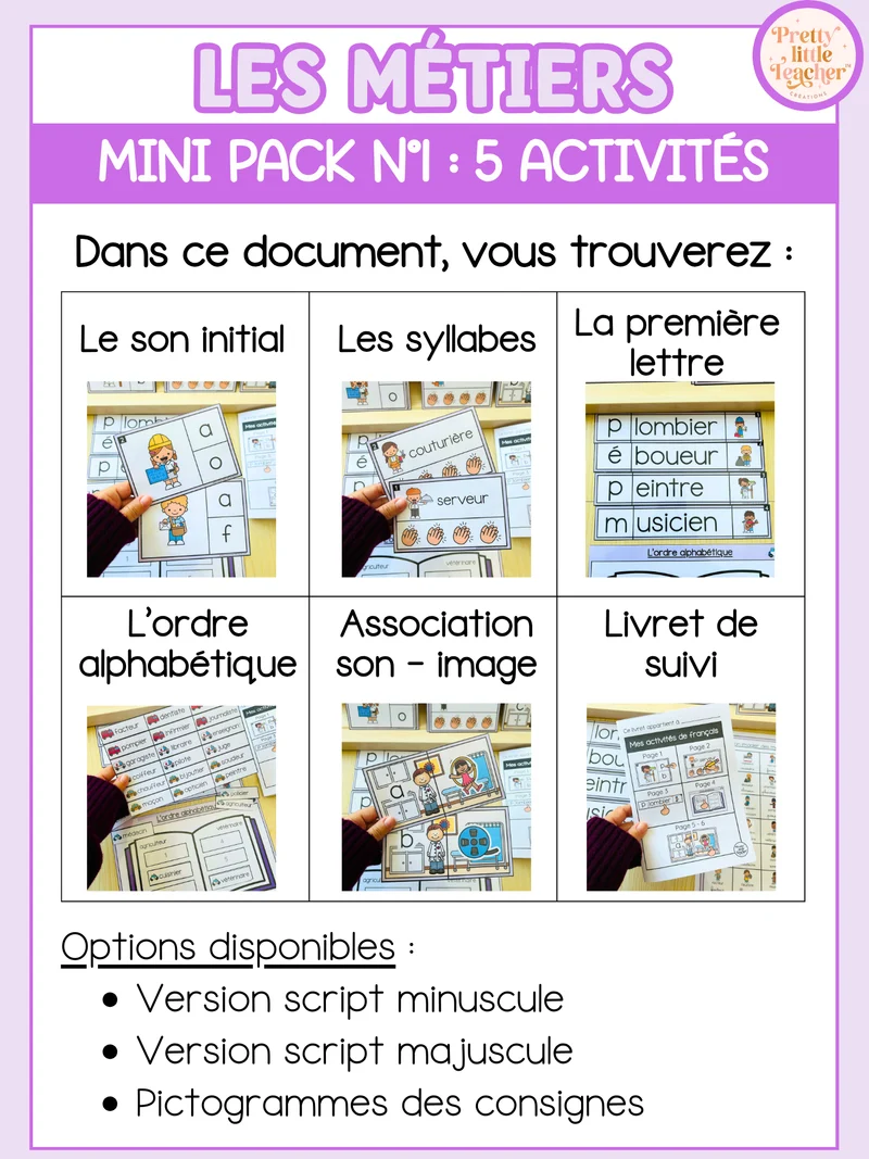 Mini Pack 1 Français sur les métiers