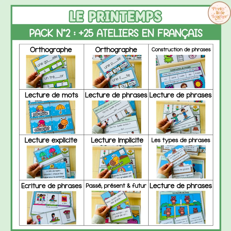 Pack 2 Français sur le printemps