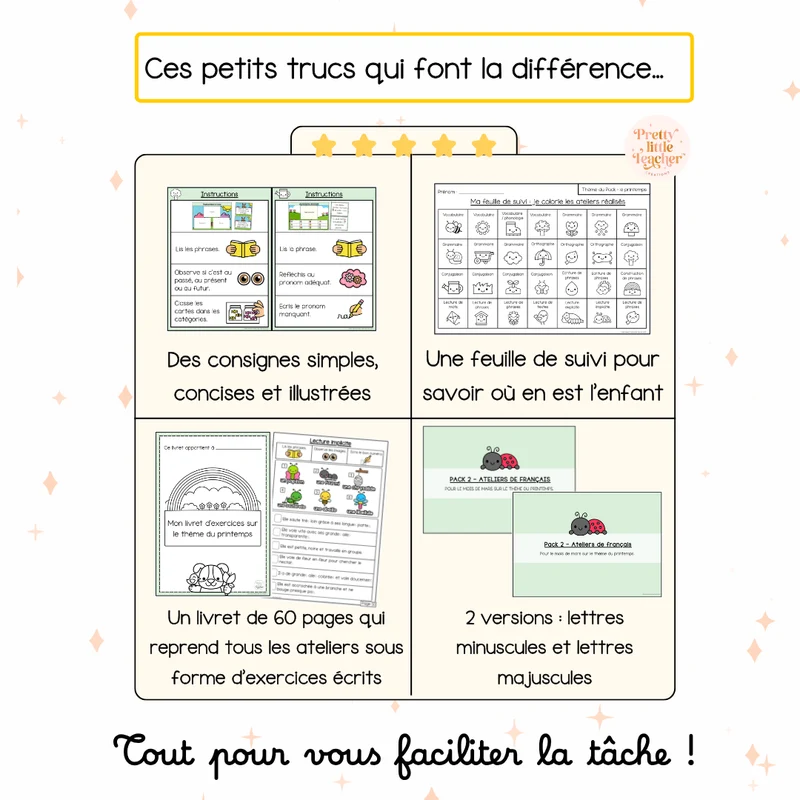 Pack 2 Français sur le printemps