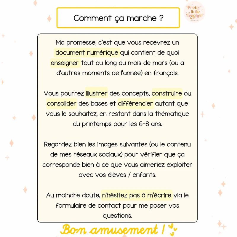 Pack 2 Français sur le printemps