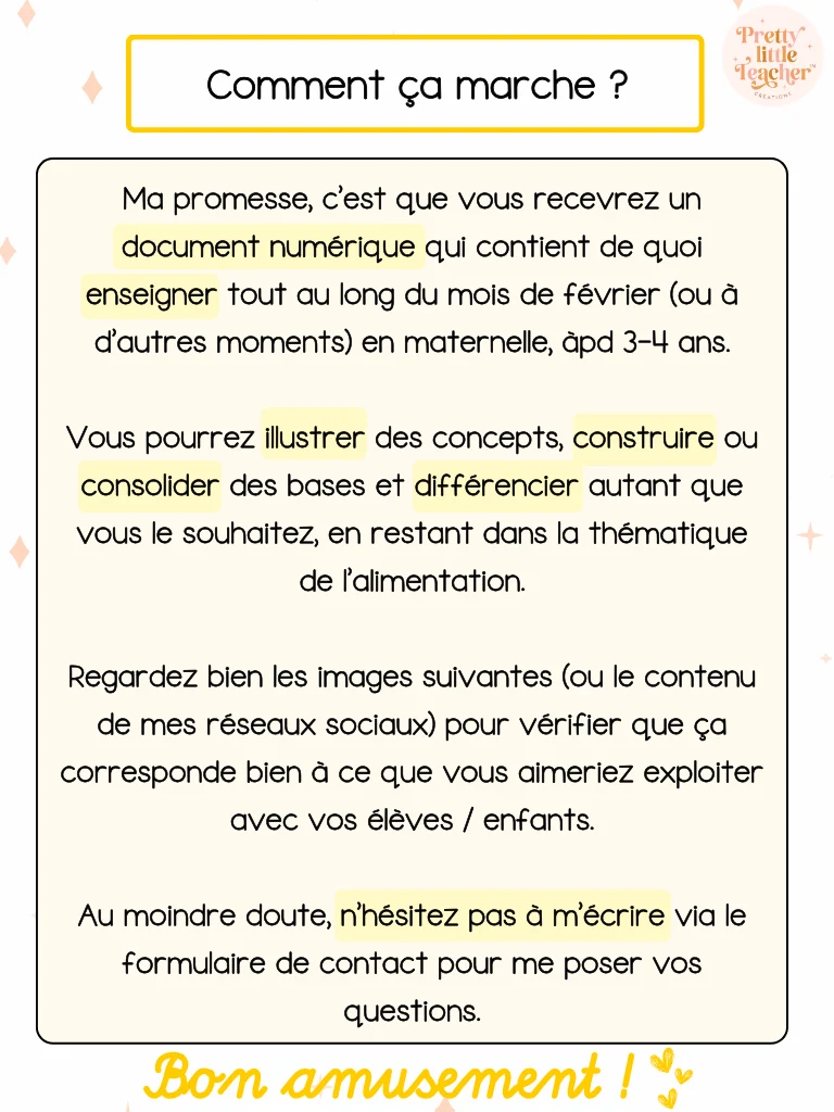 Pack Maternelle sur l'alimentation
