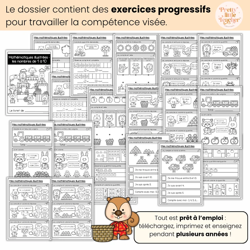 Mathématiques illustrées : compter de 1 à 10