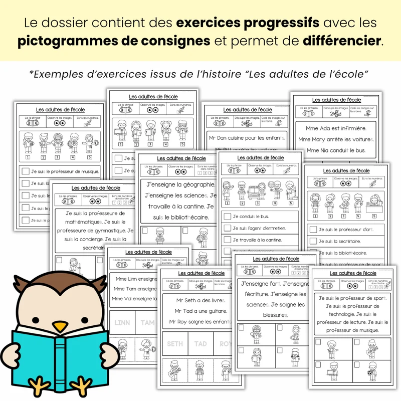 Lecture : Les métiers en classe