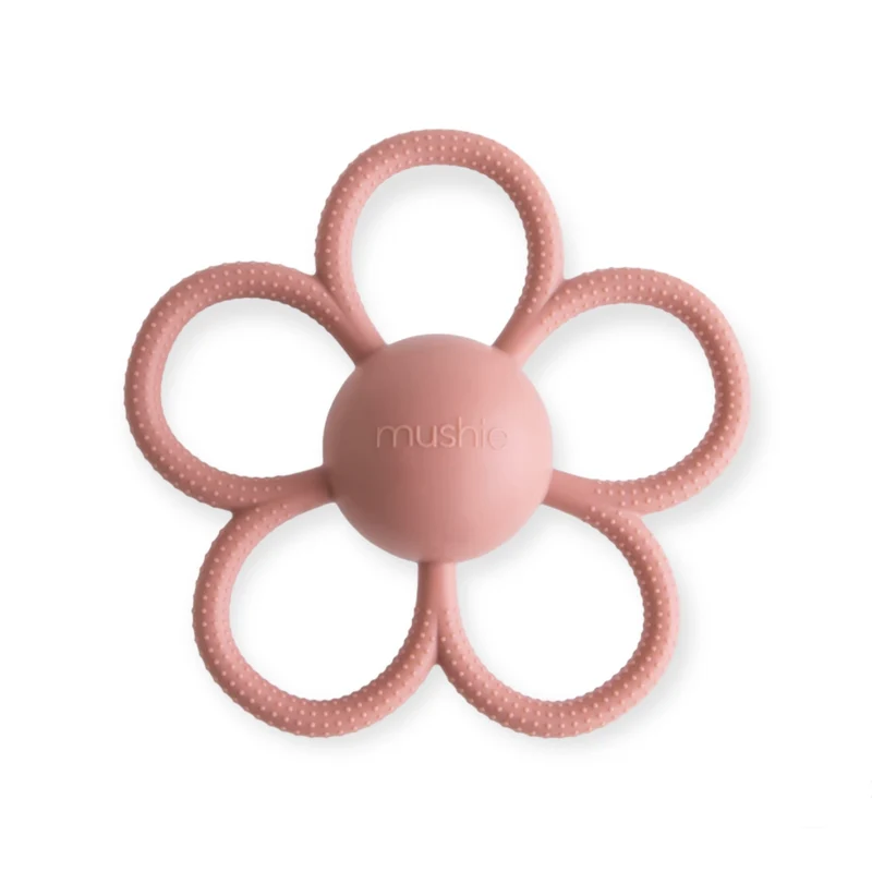 Anneau de dentition | Fleur rose