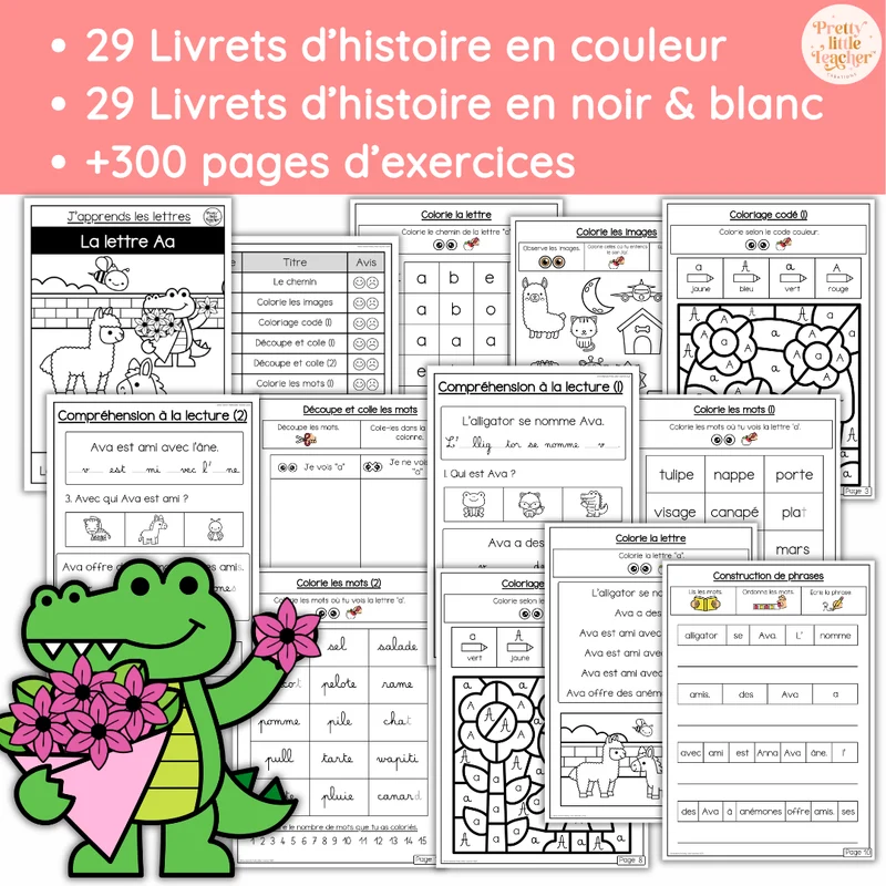 Pack Alphabet pour les petits lecteurs : 29 livrets de lecture + exercices (PDF)