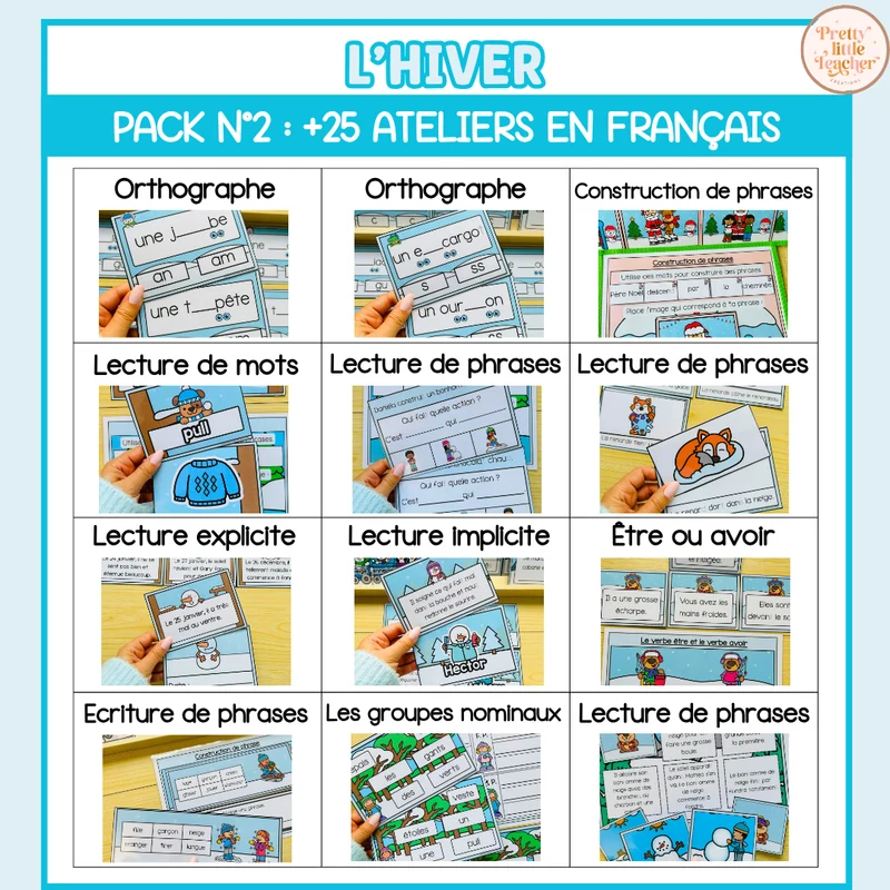 Pack 2 Français sur l'hiver