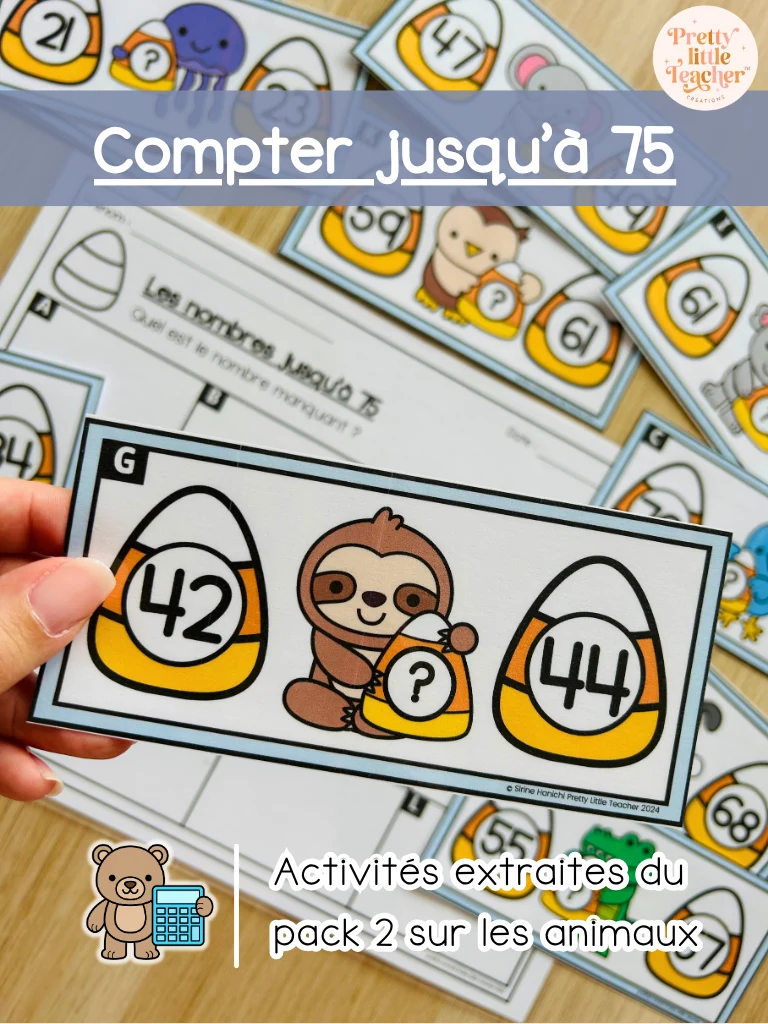 Les nombres jusqu'à 75 (3x)