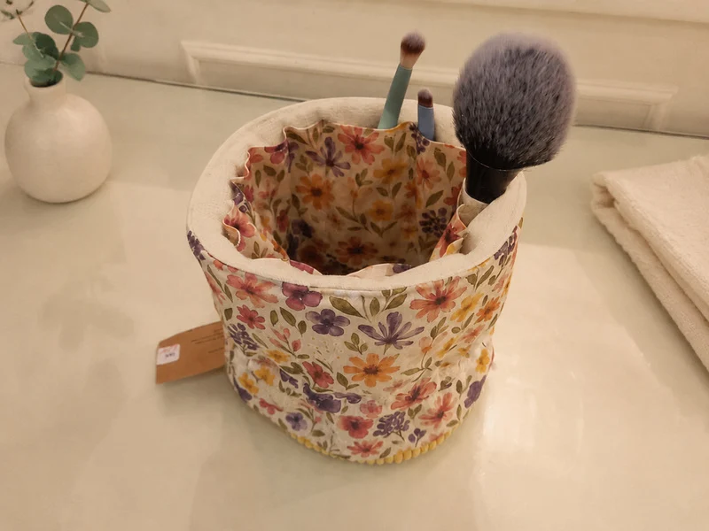Pochon rond à maquillage