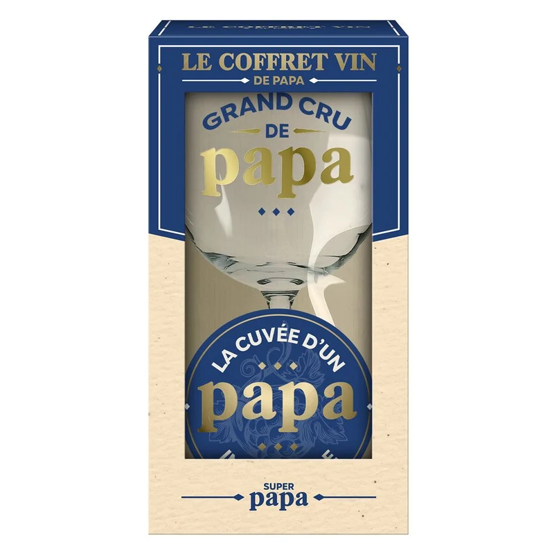 Coffret verre à vin papa