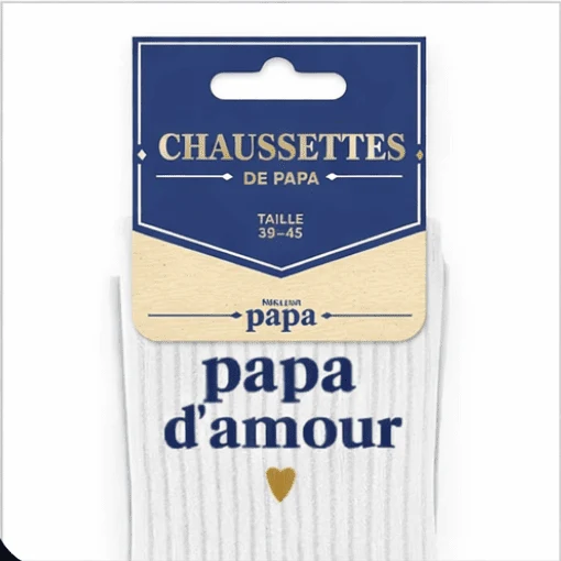 Chaussettes "papa cool, ours, d'amour" / Taille unique : 39-45