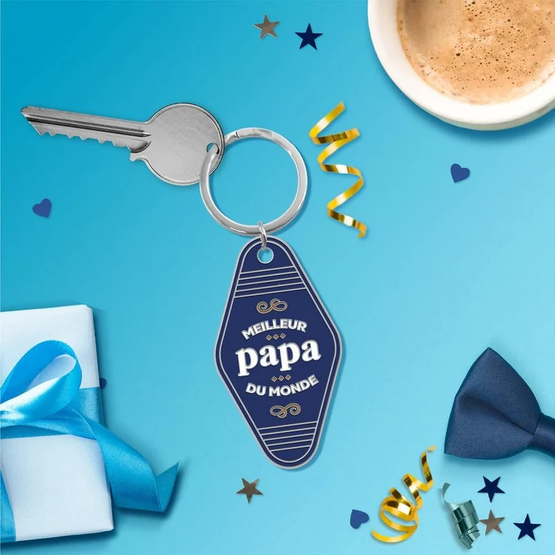 Porte-clés "Meilleur papa du monde"
