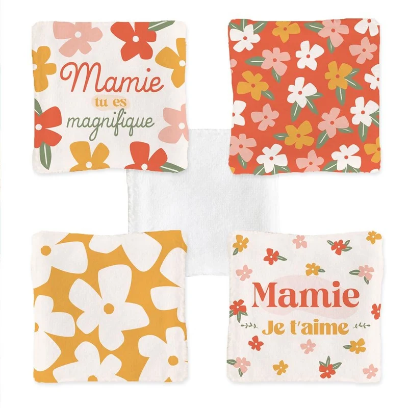 Lot de 2 cotons démaquillants mamie