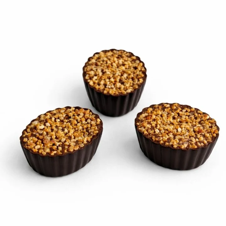 3 Chocolats noirs croustillant praliné à la brésilienne