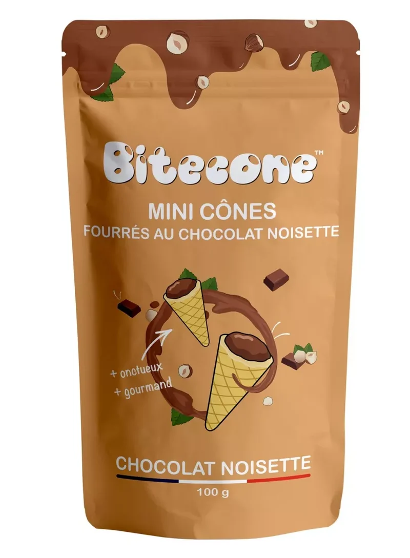 Mini cônes fourrés au chocolat au lait, noisettes ou caramel : la meilleure partie de la glace !