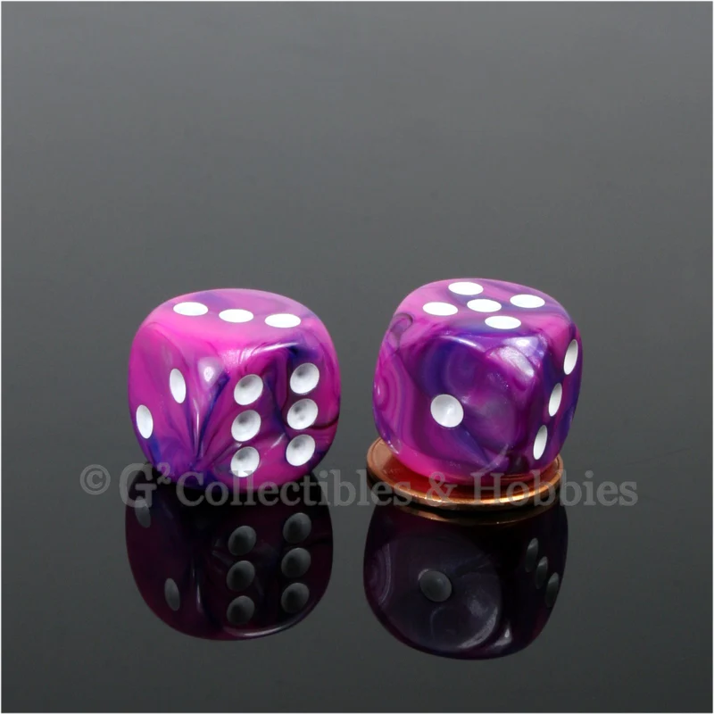 D6 16mm Festive 6pc Dice Set - 3 Colors