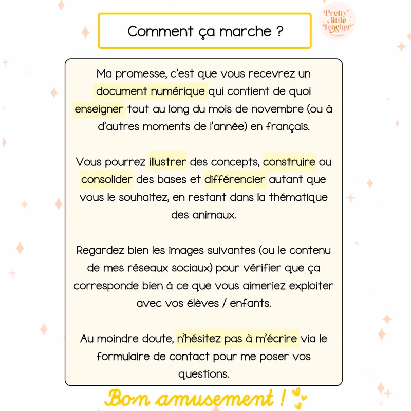 Pack 2 Français sur les animaux
