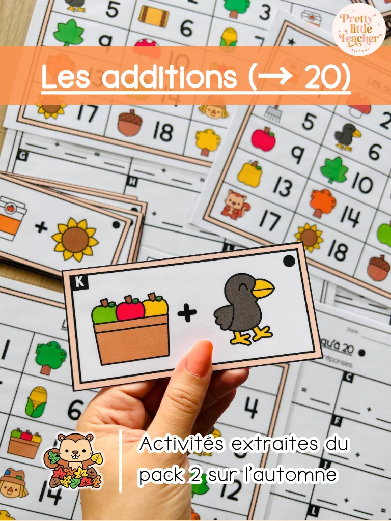 Les additions jusqu'à 20 (3x)