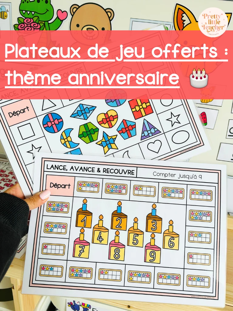 🎂 Plateaux de jeu : thème anniversaire 🎈
