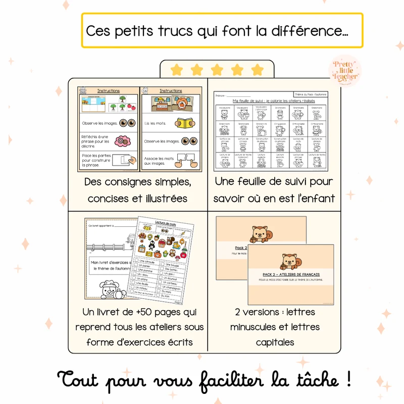 Pack 2 Français sur l'automne