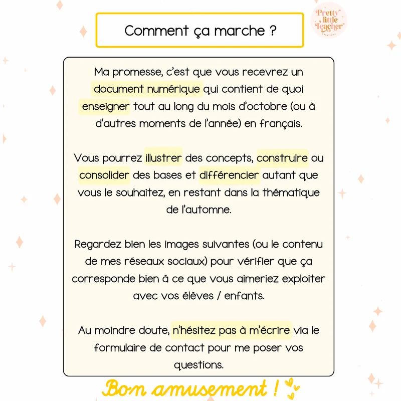 Pack 2 Français sur l'automne